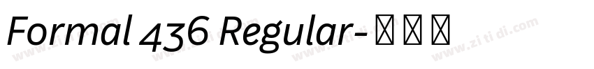 Formal 436 Regular字体转换